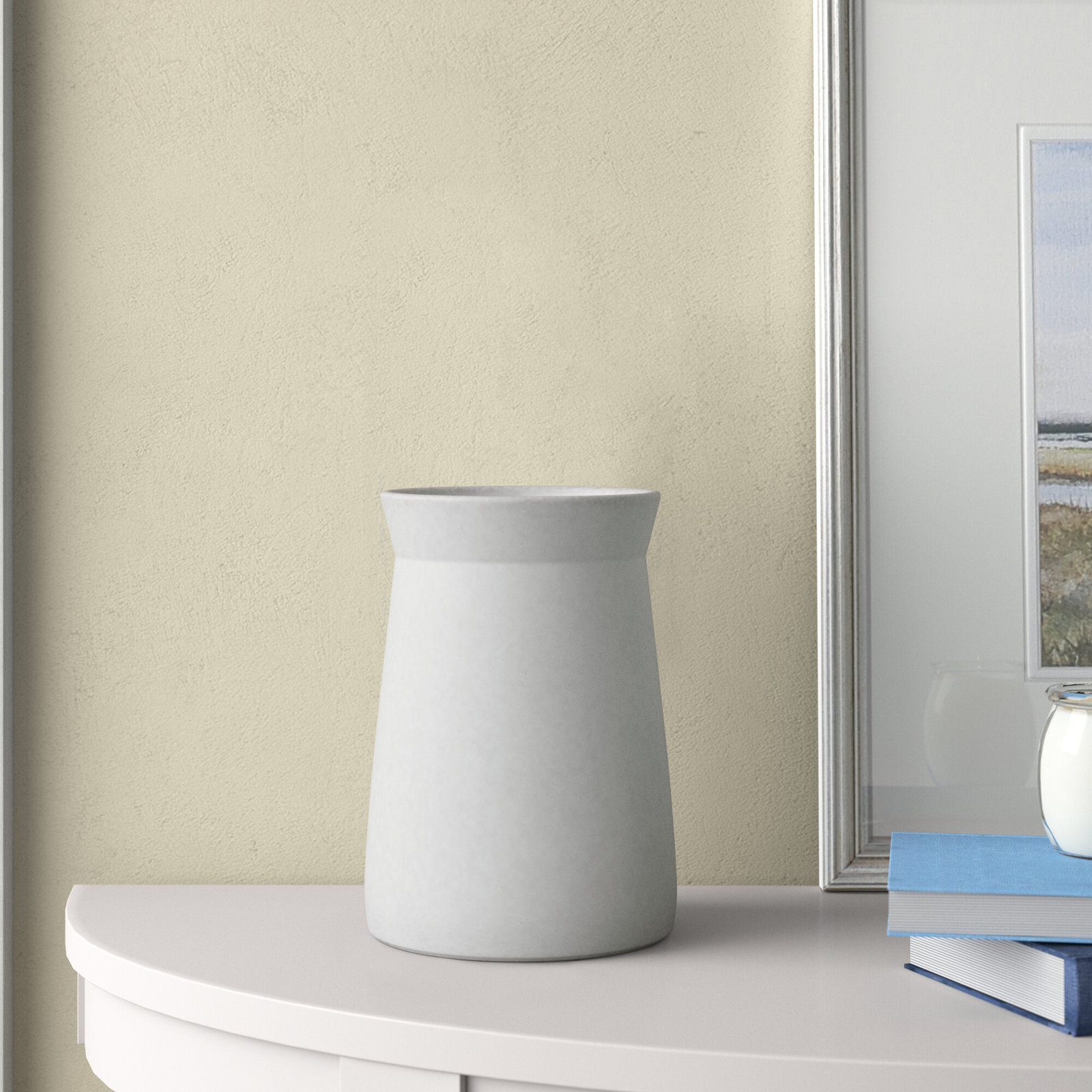 Handmade Ceramic Table Vase, 9.5" H x 6.5" W x 6.5" D