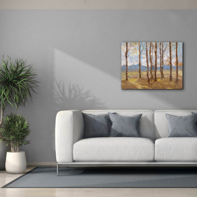  «Simple Grove», art mural en toile à lettres et à lignes, 34 po x 26 po