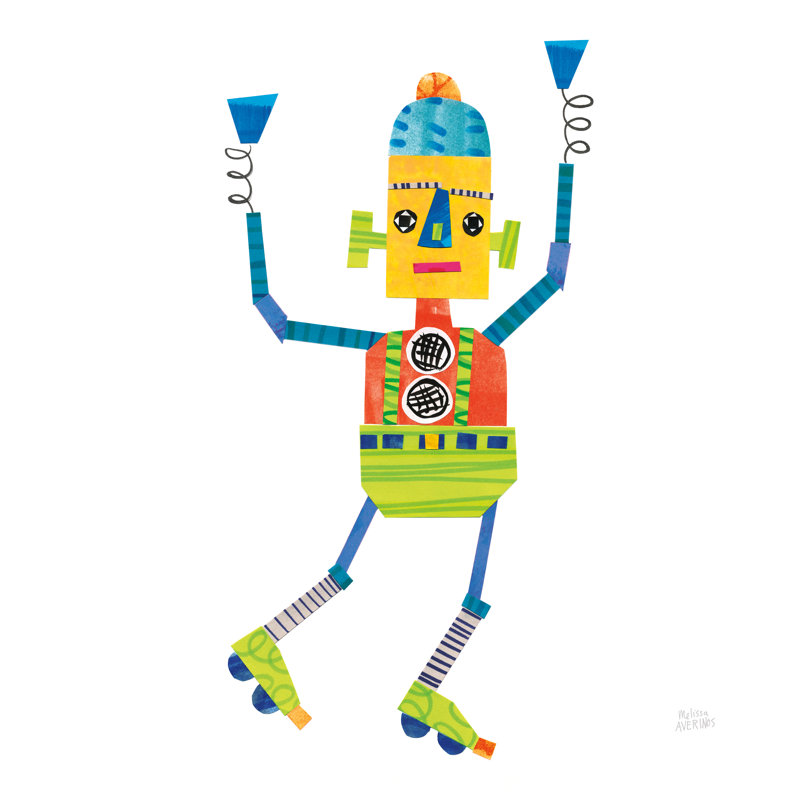 Robot Party I by Melissa Averinos - Wrapped Canvas Print, 122cm H x 122cm W x 3.8 cm