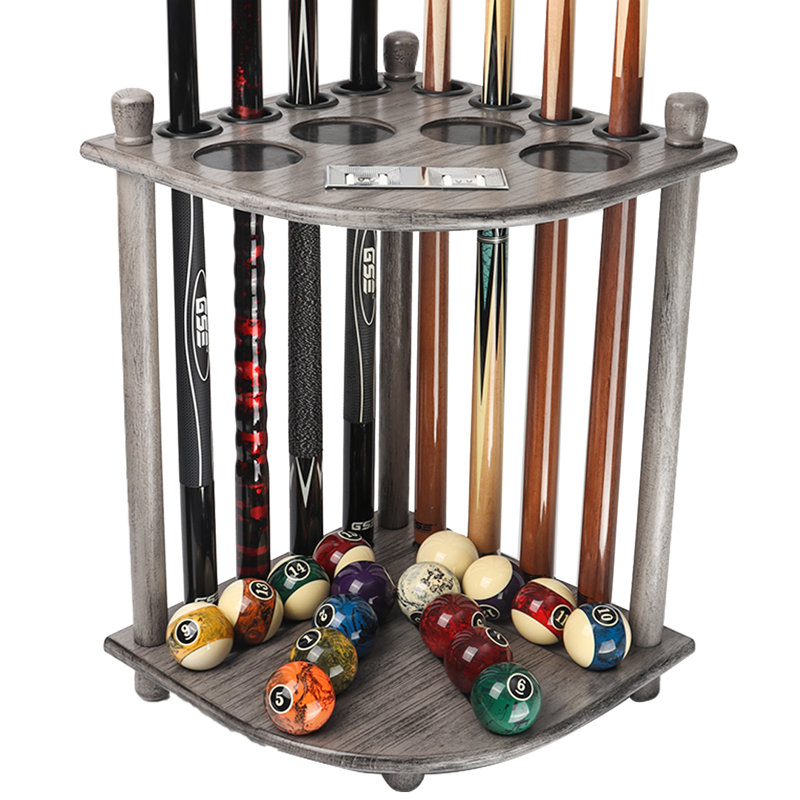 Porte-baguettes de billard de billard GSE, Gris brossé