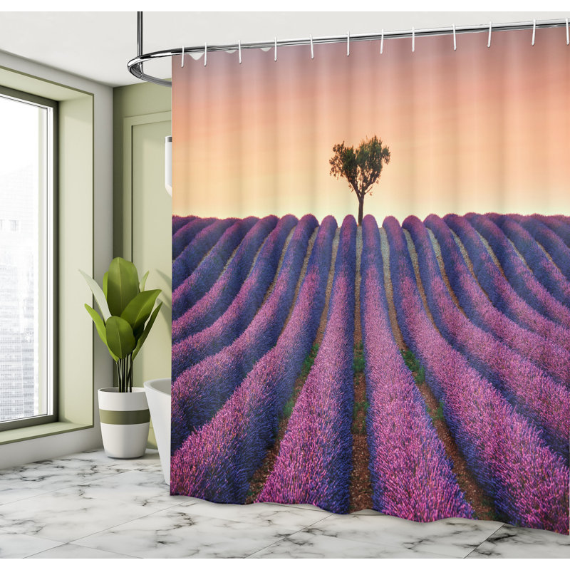 Shower Curtain with Hooks Included, 75"H x 69"W