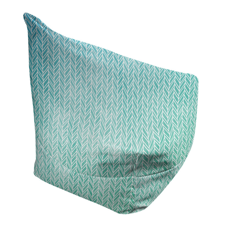 Sac de pois Leffel, H 27 po x l 30 po x P 25 po, Rembourrage, Bleu / Blanc