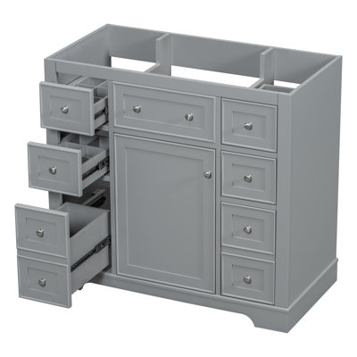 Bathroom Vanity, One Storage Cabinet And Six Drawers