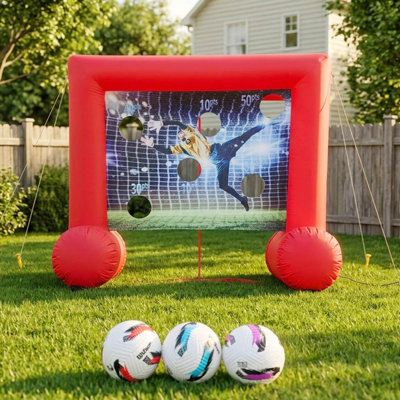 But de football gonflable à 6 trous, en tissu Oxford, pour des jeux et des fêtes d'enfants amusants