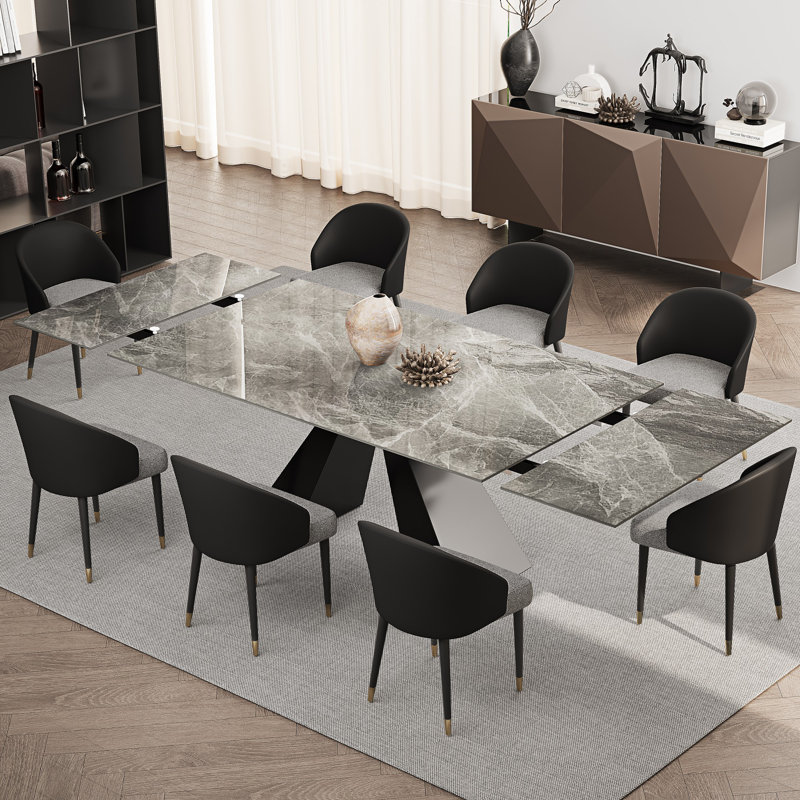 Ensemble repas 9 pièces Karus, Gris, Noir