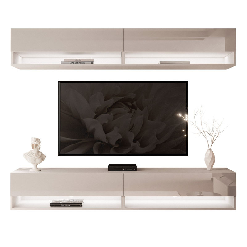 Coryon Entertainment Unit for TVs up to 70", High -gloss cashmere