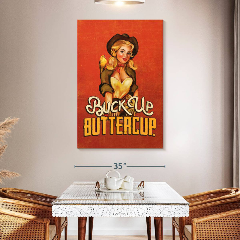 Leisha Buck Up Buttercup Ruby, 51" H x 34" W
