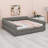 Contemporary Upholstered Platform Bed with Integrated USB and Drawer Storage-537720439