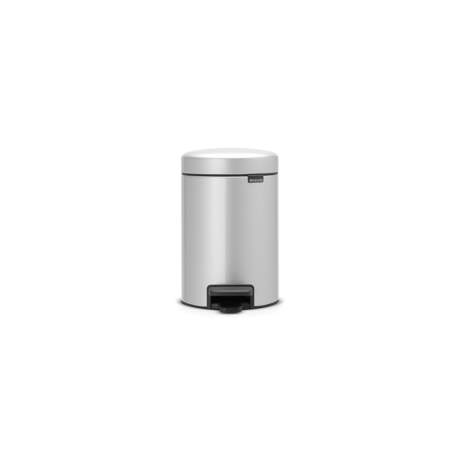 Brabantia NewIcon Step On Trash Can, 0.8 Gallon (3 Liter), Metallic Gray