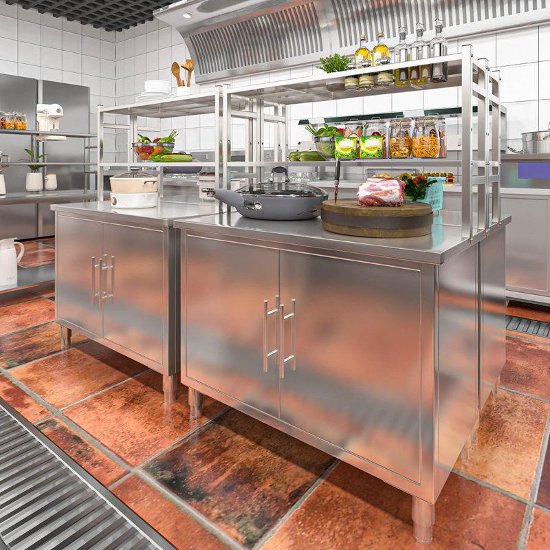 Stainless Steel Table With Cabinet 40"X20" Prep Table