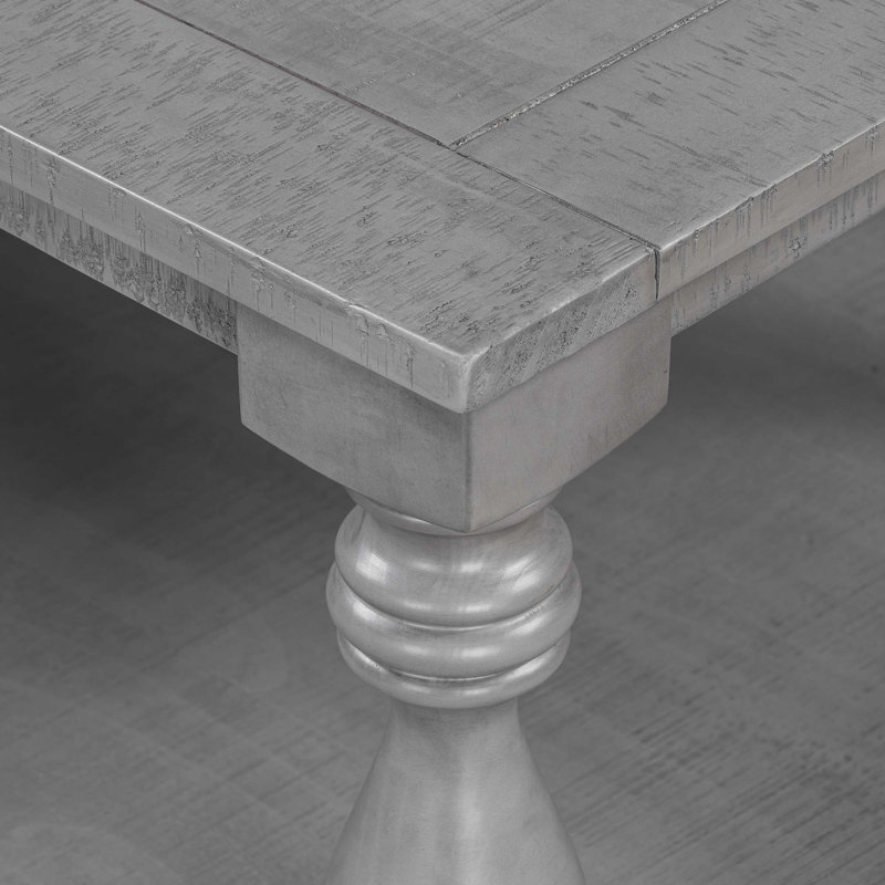 Table basse rétro avec pieds de colonne en vase artistique