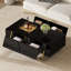 Table basse rectangulaire moderne ultrabrillante