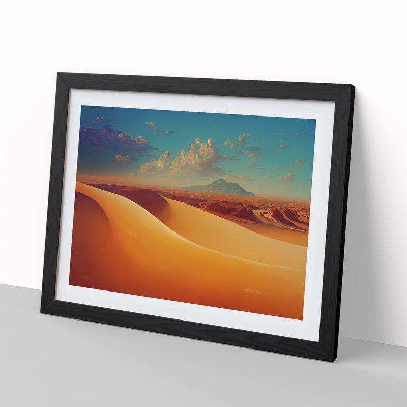 King Desert - Framed Print, Black, 34cm H x 46cm W x 2cm D