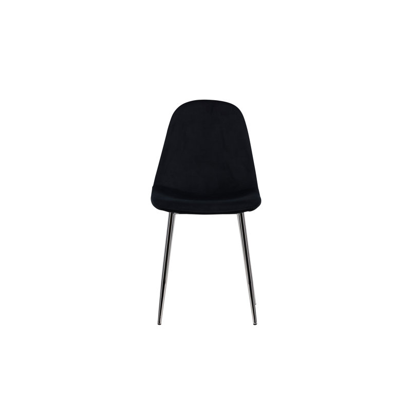 Colello 48cm H Upholstered Side Chair, Chrome, Silver