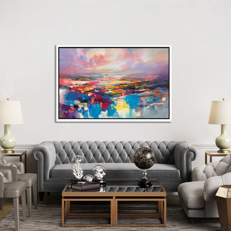 Quantum Gravity by Scott Naismith - Painting on Canvas, 152.5 cm H x 101.5 cm W, White Framed