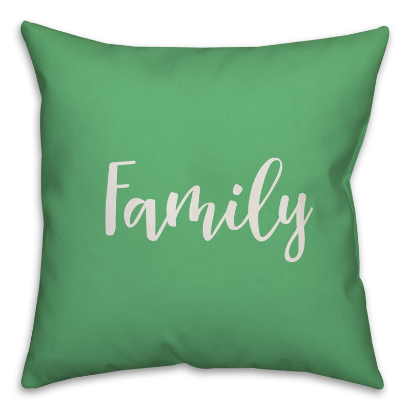 Coussin familial , Vert clair, Housse de coussin