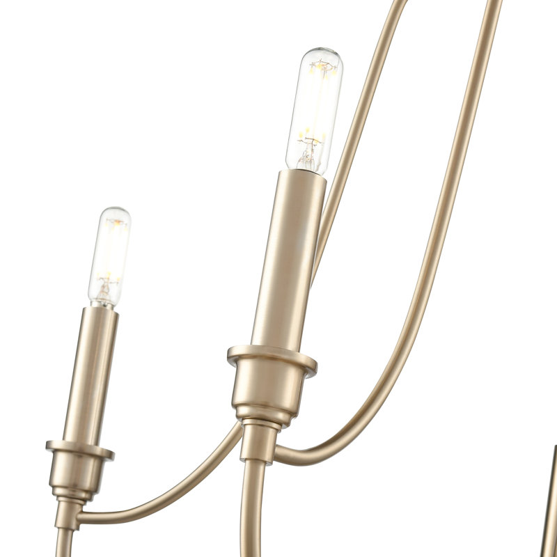 Senoia Chandelier - Modern Gold, 5, 31" H x 25" W x 25" D