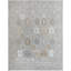 Hand Knotted Wool Area Rug in Silver