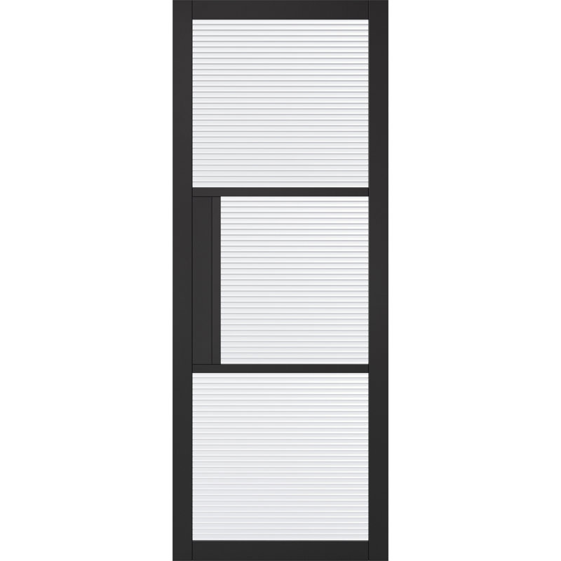 Tribeca 3L Reeded Glazed Internal Door, 1981mm H x 686mm W x 35mm D