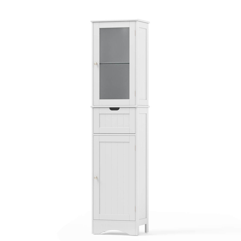 Armoire à linge autoportante Ajdina, Gris