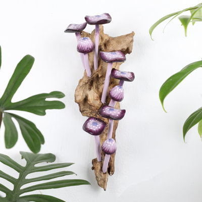 Handmade Purple Woods Wood Wall Sculpture