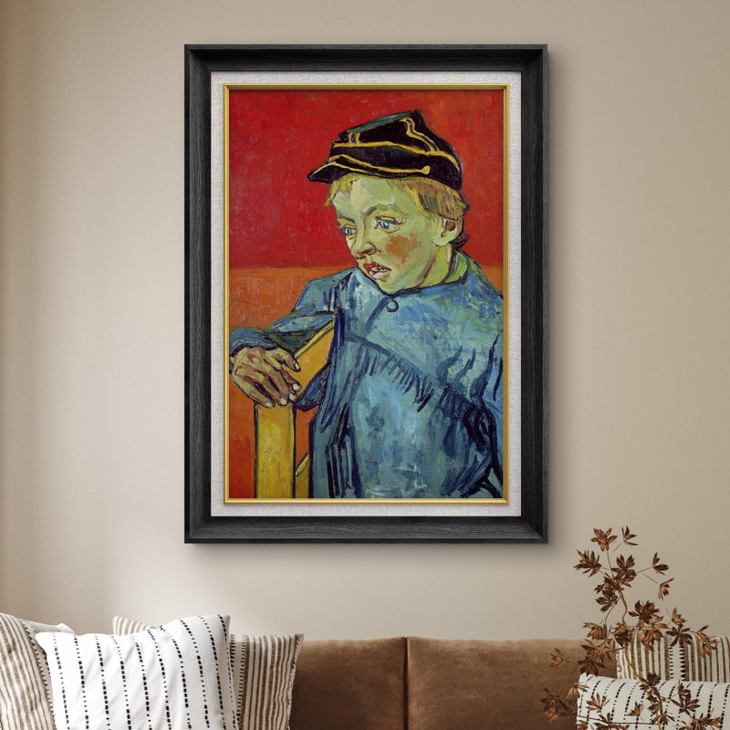 Portrait de Camille Roulin par Vincent Van Gogh - peinture sur toile encadrée, Noir