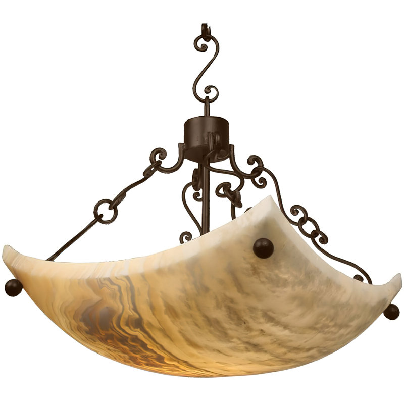 Luminaire suspendu unique et audacieux vénitien à 2 lumières Venetian, Bronze