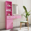 Bureau à cheveux rose moderne et simple, espace de rangement multicouche-1553169732
