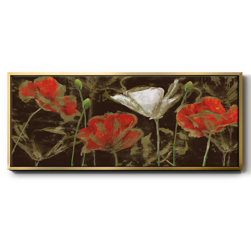 Coquelicot doré - toile encadrée, H 8 po x l 20 po