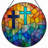7.8"H Cross Light Stained Glass Window Panel-795000316