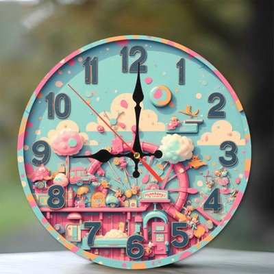 Colorful Cartoon Wall Clock Design
