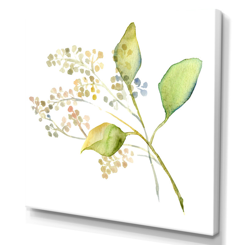 Botanical Summer Leaf - reproduction d'art sur toile, H 30 po x l 30 po x P 1 po, Toile tendue