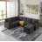 Reversible Modular Corner Sectional Sofa & Ottoman Set-645729448