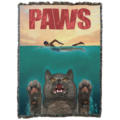 Pure Country Weavers Paws by Vincent HIE - Movie Parody - Cute Funny Gift Tapestry Throw Blanket Woven from Cotton - Made in The USA (72x54)