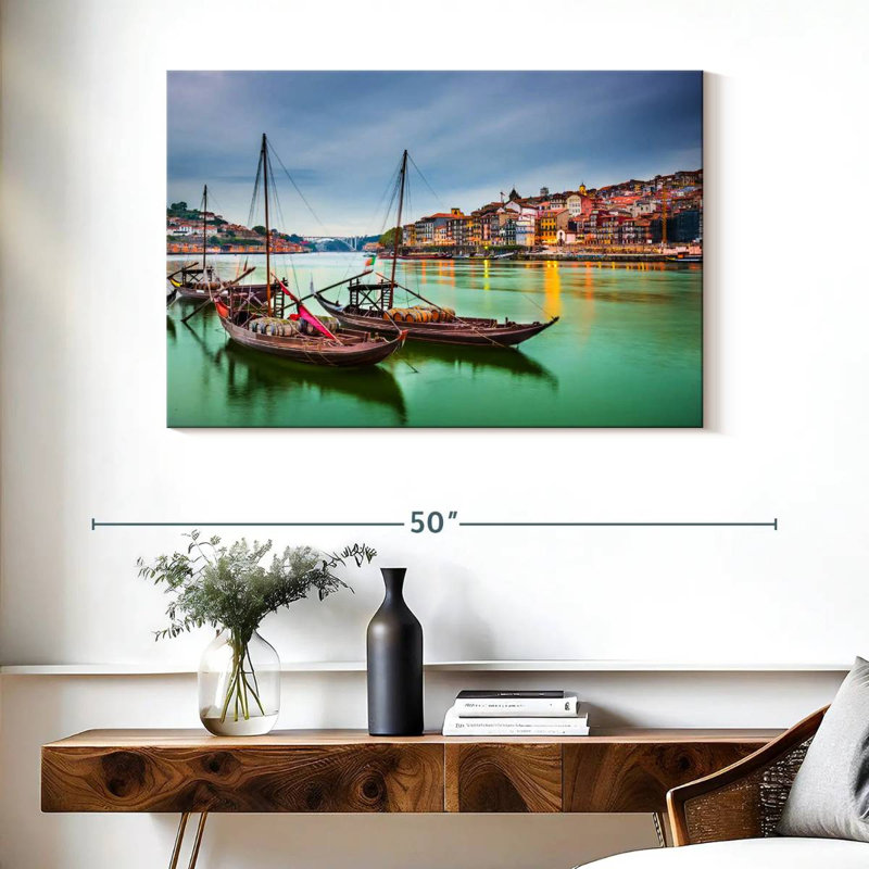 Bateaux à Porto, H 26 po x l 39 po