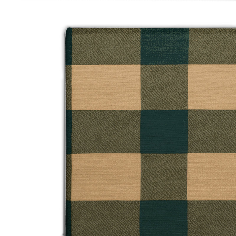 Tapis d'intérieur et d'extérieur à carreaux brun, Rectangle 4pi x 6 pi