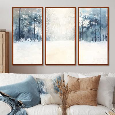 Adashia - ensemble d'art mural paysage d'hiver