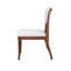 Ensemble de 2 chaises de salle à manger rembourrées - chaises d'appoint traditionnelles élégantes en tissu avec lignes courbes, structure en bois massif