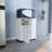 Kitchen Cart Newark, Three Side Shelves, White Finish-1066860491