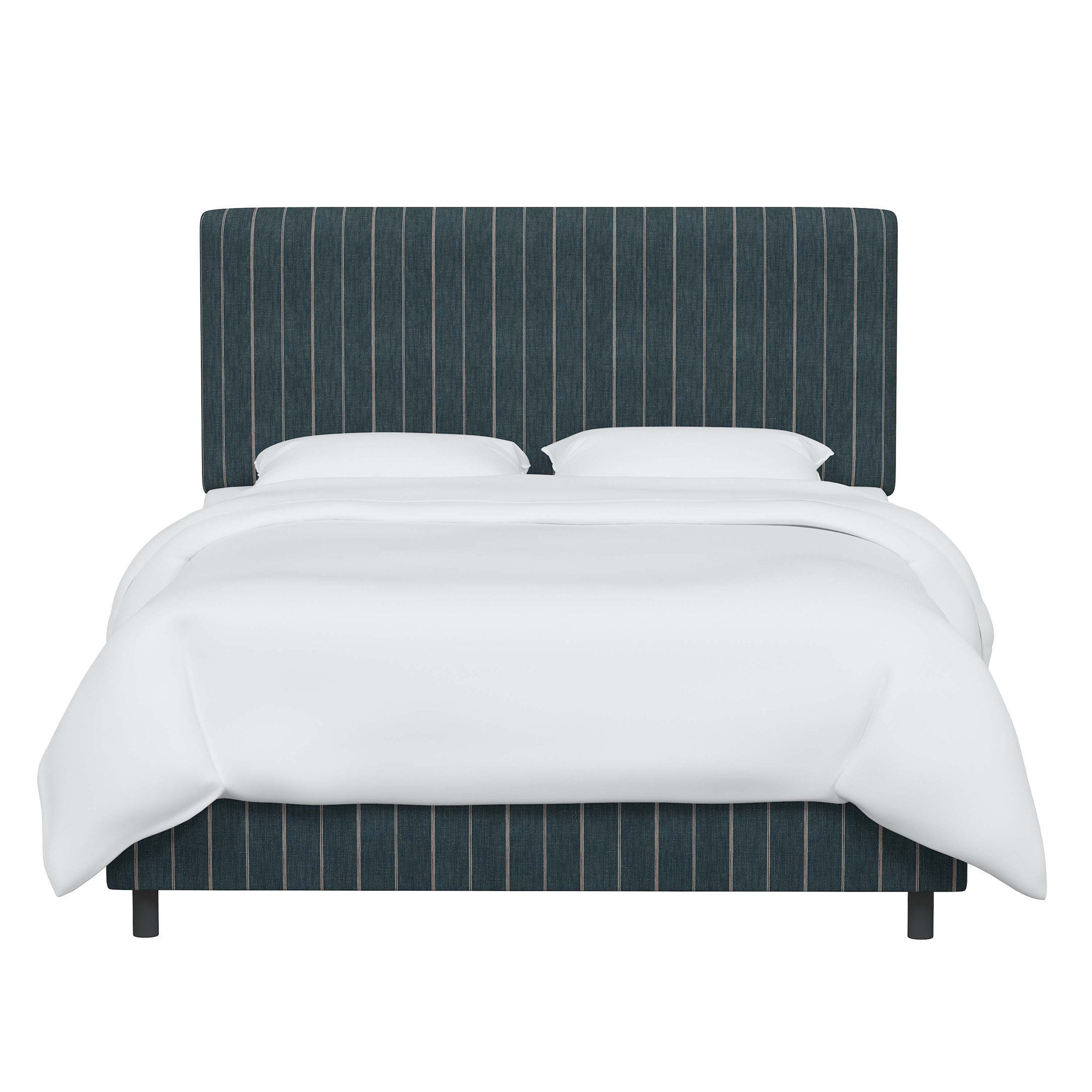 Eisley Upholstered Bed, King, Fritz Indigo Stripe