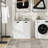 Two-Compartment Tilt-Out Laundry Sorter Cabinet-White