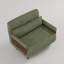 35.4 Inch Modern Olive Green Fabric 3 In 1 Sleeper Chair Bed