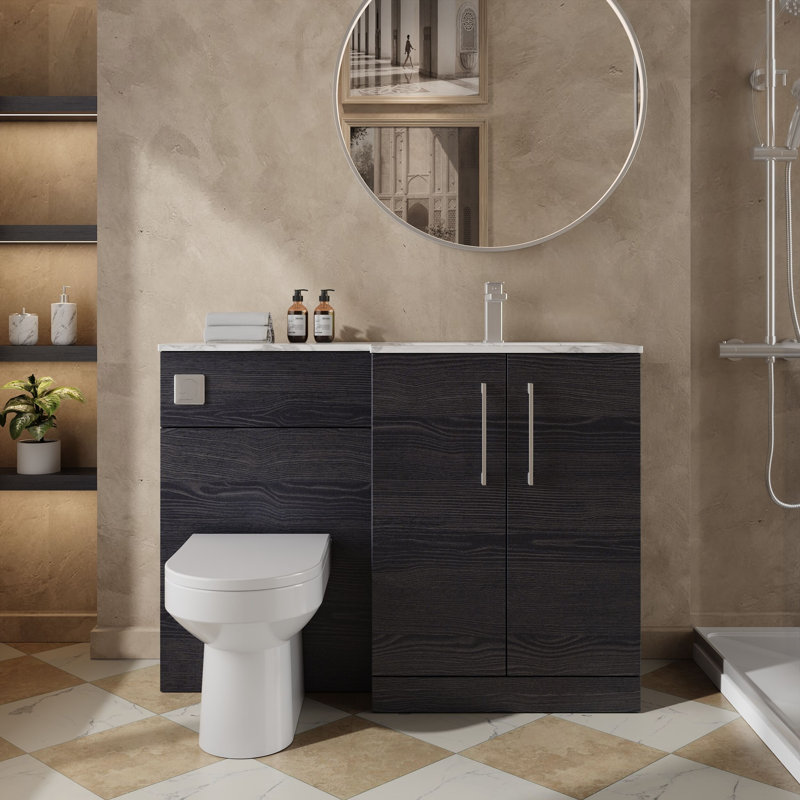 Arno 1105 mm Bathroom Vanity, Charcoal Black