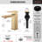 Single Hole Bathroom Sink Faucet with Pop-Up Drain & Supply Lines-124657540