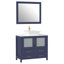 Ensemble de meuble-lavabo simple avec miroir -62326234-116868047