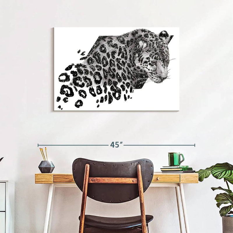Brampt Cosmic Leopard, 24" H x 36" W