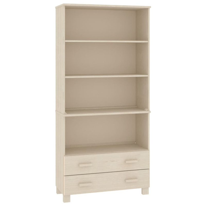 Bibliothèque-armoire avec tablettes de rangement Hamar HAMAR, Brun miel