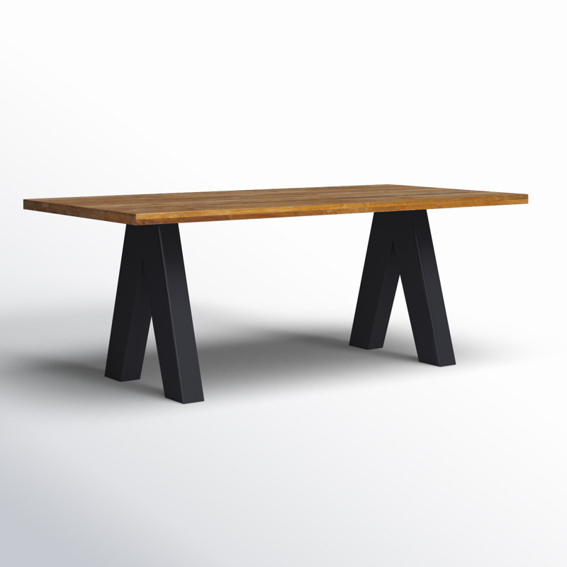Morrisonville Rectangular Teak Outdoor Dining Table