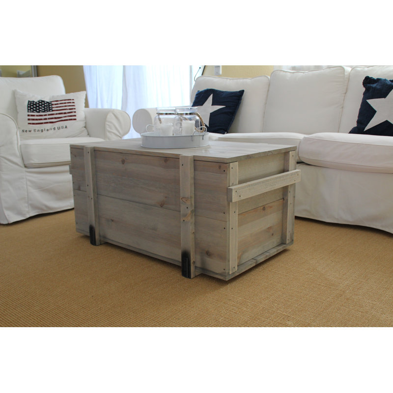 Coby Solid Wood Coffee Table, 46cm H x 98cm W x 55cm D