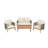 Harrill Outdoor 4-Piece Conversation Set With Cushions-1872693619
